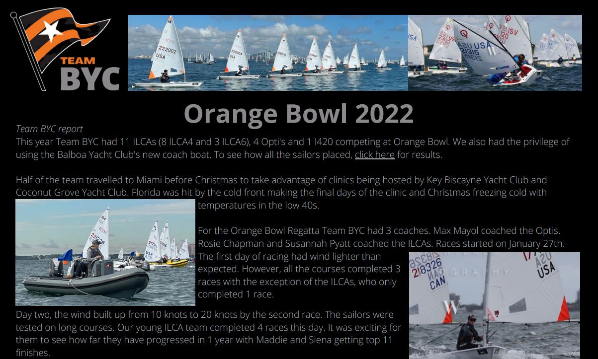 Orange Bowl 2022 – Team BYC
